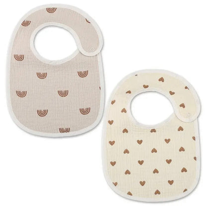 2pcs Waterproof Baby Bibs Set